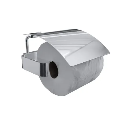 Luzzo® Piazzo Messing Toiletrolhouder met klep - wc rolhouder - chroom 7