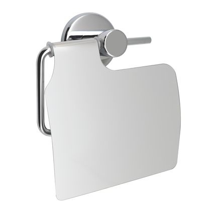 4bathroomz® Oslo Porte-rouleau de papier toilette avec rabat –Chrome