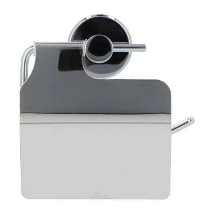 4bathroomz® Oslo Porte-rouleau de papier toilette avec rabat –Chrome 2