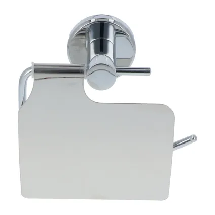 4bathroomz® Oslo Porte-rouleau de papier toilette avec rabat –Chrome 4