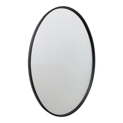 Fragix Boston Miroir Ovale - Noir - Métal - 50x70