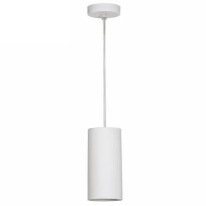 Hanglamp Armatuur - plafondlamp - wit - LADE - voor GU10 lampjes - 13cm hoog - ⌀6cm - Aluminium 2