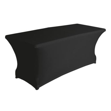 Perel Hoes voor tafel, zwart, rechthoekig, 180x75x74cm, Rechthoekig, Polyester