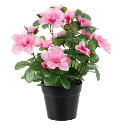 Louis Maes Kunstplant - Azalea - in pot - roze - H25 cm 2