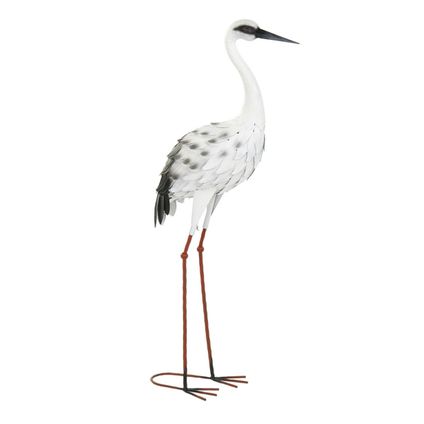Items Tuin decoratie dieren/vogel beeld - Metaal - Reiger - 18 x 97 cm