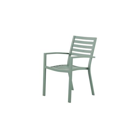 Chaise de jardin Central Park Vina empilable aluminium vert sauge