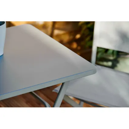 Table de bistro Central Park Stacy pliable gris/taupe 60x60cm 5