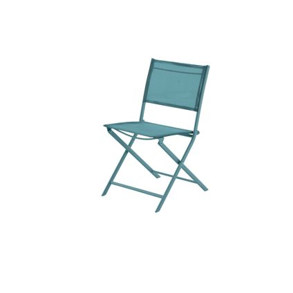Chaise de jardin Central Park Sevilla Stacy pliable acier/textilène bleu