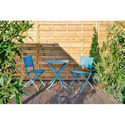 Chaise de jardin Central Park Sevilla Stacy pliable acier/textilène bleu 7