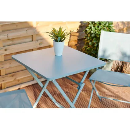 Chaise de jardin Central Park Sevilla Stacy pliable acier/textilène bleu clair 6