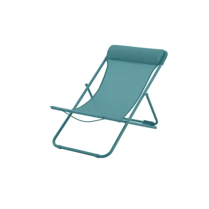 Chaise de plage Central Park Sevilla bleu océan 79x62x87cm