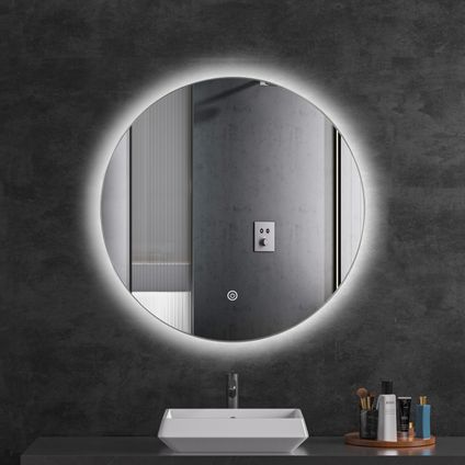 LOMAZOO Miroir salle de bain Chicago avec LED 60 cm rond