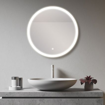 LOMAZOO Miroir salle de bain Boston avec LED 80 cm rond