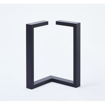 Mottez driehoekig tafelpoot zwart 60x36x71cm