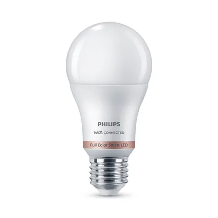 Ampoule LED connectée Philips A60 lumière blanche et colorée E27 8,5W 2