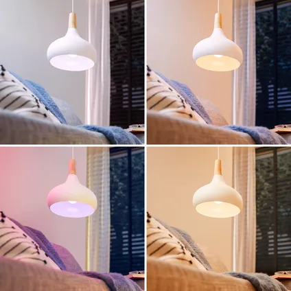 Ampoule LED connectée Philips A60 lumière blanche et colorée E27 8,5W 4