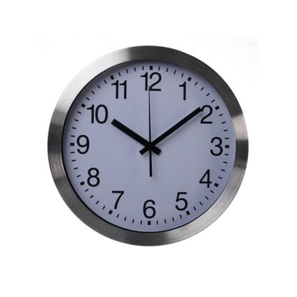 Perel Horloge murale, rond, analogique, 300 mm, Blanc