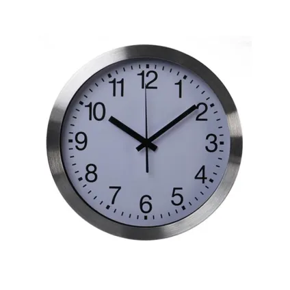 Perel Horloge murale, rond, analogique, 300 mm, Blanc
