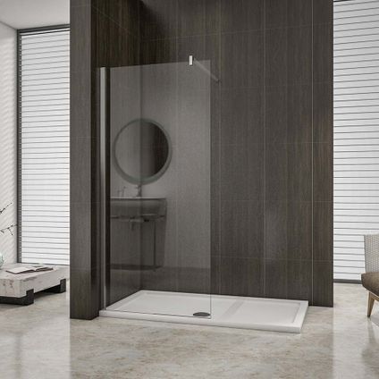 Paroi douche italienne Aica sanitaire P131 70x200cm avec la barre de fixation