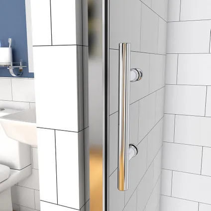 Porte de douche coulissante AICA sanitaire 130x190cm en verre de sécurité 8