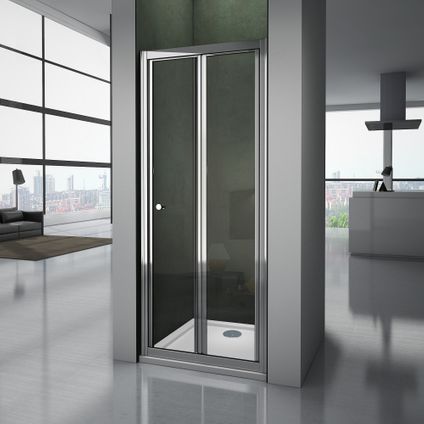 Porte de douche AICA sanitaire 100x185cm en niche verre transparent