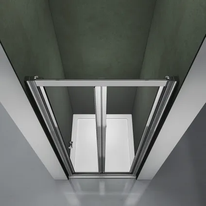 Porte de douche AICA sanitaire 100x185cm en niche verre transparent 4
