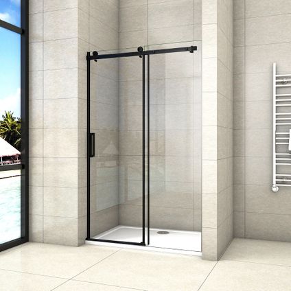Porte de douche coulissante AICA sanitaire 120x200cm en verre anticalcaire