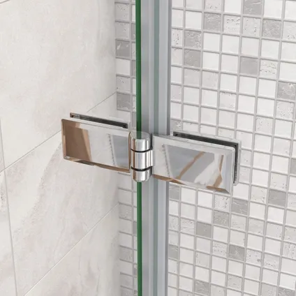 Porte de douche pivotante et pliante AICA 70x185cm en 6mm verre anticalcaire 8