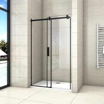 Porte de douche coulissante AICA sanitaire 140x200cm en verre anticalcaire 3