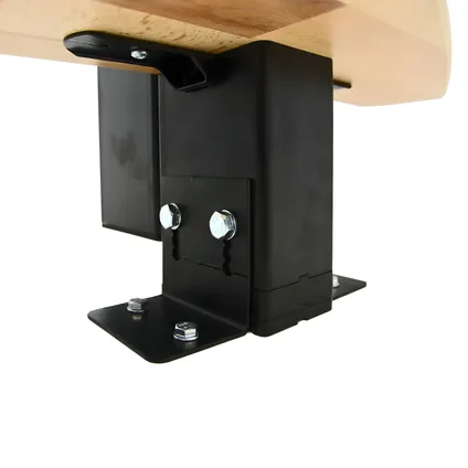 HandyStairs middenboomstrap "Cube" - hoogte 299cm - 13 treden van walnoot (30mm) - zwart staal 7