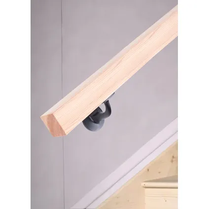 HANDYSTAIRS houten trapleuning - vierkante leuning 40 x 40 mm - grenen - 390cm 2