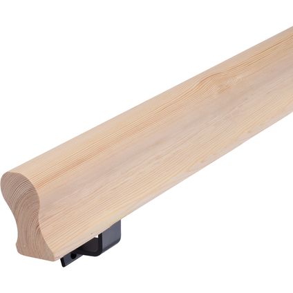 HANDYSTAIRS houten trapleuning - leuning met sleutelgat profiel 45 x 75 mm - grenen - 270cm