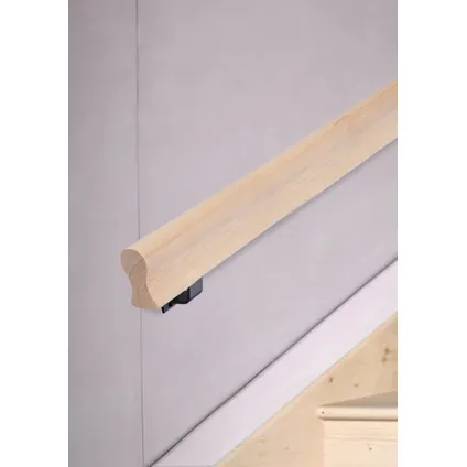 HANDYSTAIRS houten trapleuning - leuning met sleutelgat profiel 45 x 75 mm - grenen - 270cm 2
