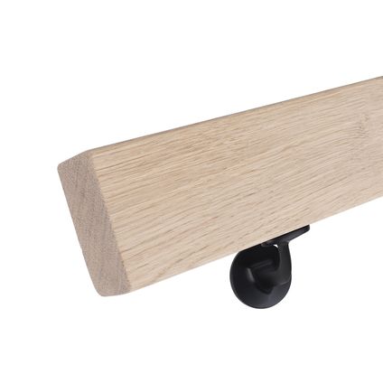 HandyStairs houten trapleuning - rechthoekige leuning 43 x 80 mm - eiken - 150 cm