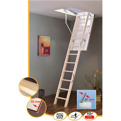 Escalier escamotable Tradition - 120x70cm - 280cm hauteur