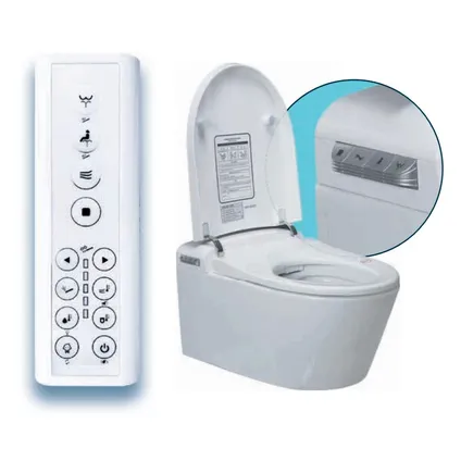 Toilette Smart avec lavage Eve Home Van Marcke Blanc brillant 4