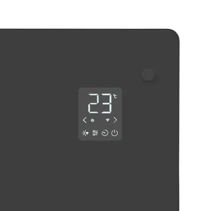 Panneau rayonnant en verre 1000W Premium - 12m2 – 52 x 47 x 7,5 cm - Commande manuelle et Wi-Fi – Thermostat régla 2