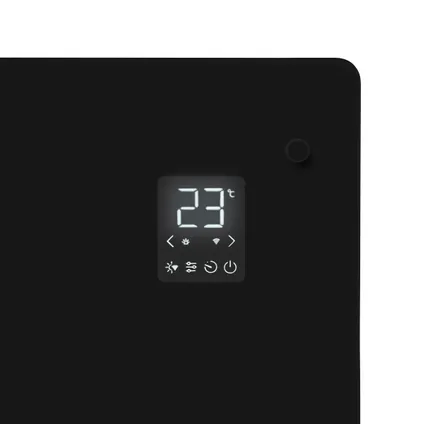 Panneau rayonnant en verre 2000W Premium - 24m2 – Commande manuelle et Wi-Fi – Thermostat réglable et minuterie - N 5