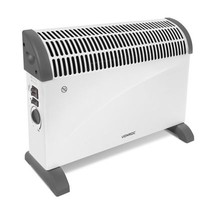 Convecteur électrique 2000W – Blanc - Ventilateur Turbo - Thermostat réglable - 3 positions de chauf