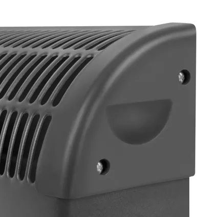 Convecteur électrique 2000W – Gris - Ventilateur Turbo - Thermostat réglable - 3 positions de chauffage – Pour des 3