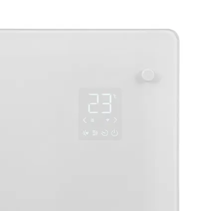 Panneau rayonnant en verre 1500W Premium - 18m2 – Commande manuelle et Wi-Fi – Thermostat réglable et minuterie - B 5