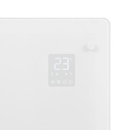 Panneau rayonnant en verre 1000W Premium - 12m2 – Commande manuelle et Wi-Fi – Thermostat réglable et minuterie - B