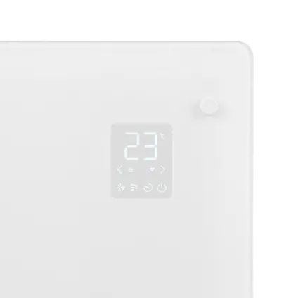 Panneau rayonnant en verre 1000W Premium - 12m2 – Commande manuelle et Wi-Fi – Thermostat réglable et minuterie - B