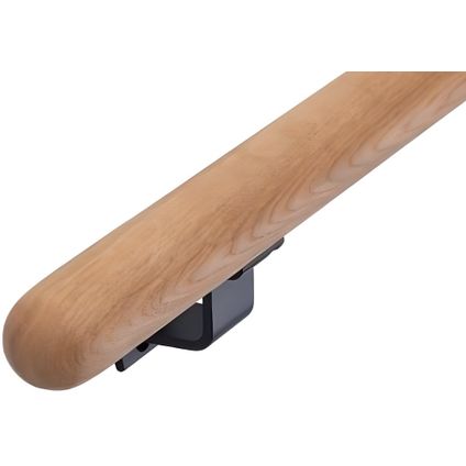 HANDYSTAIRS houten trapleuning - ronde leuning Ø 38 mm - mahonie - 390cm - ronde uiteinden