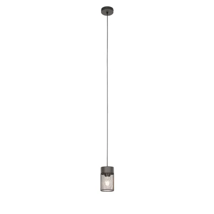 QAZQA Lampe à suspension industrielle noire - Jim 3