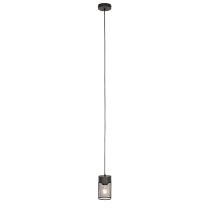 QAZQA Lampe à suspension industrielle noire - Jim 8