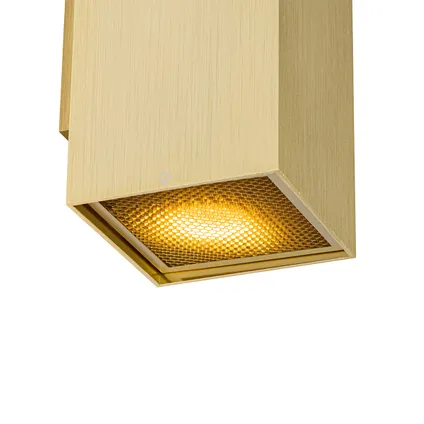 QAZQA Design wandlamp goud vierkant 2-lichts - Sab Honey 2