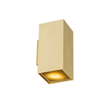 QAZQA Design wandlamp goud vierkant 2-lichts - Sab Honey 7