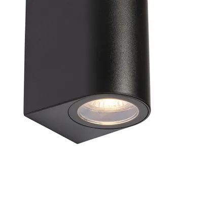 QAZQA Moderne buiten wandlamp zwart kunststof ovaal 2-lichts - Baleno 3
