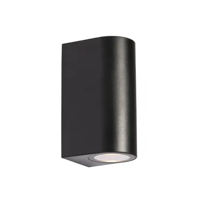 QAZQA Moderne buiten wandlamp zwart kunststof ovaal 2-lichts - Baleno 5